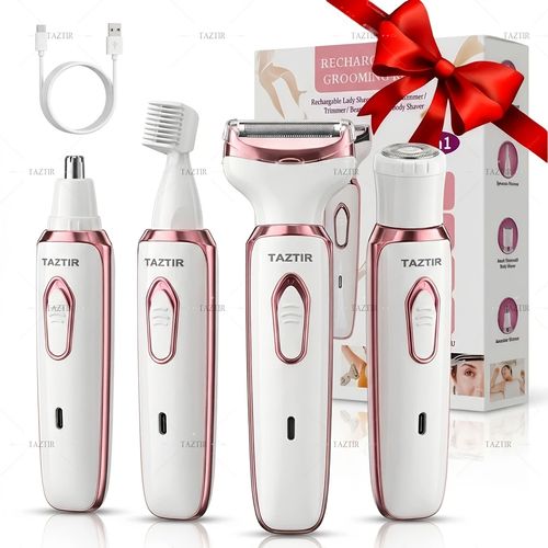 Portable Lady Hair Remover wet dry comfortable full body hair trimming personal care kit 4 in 1