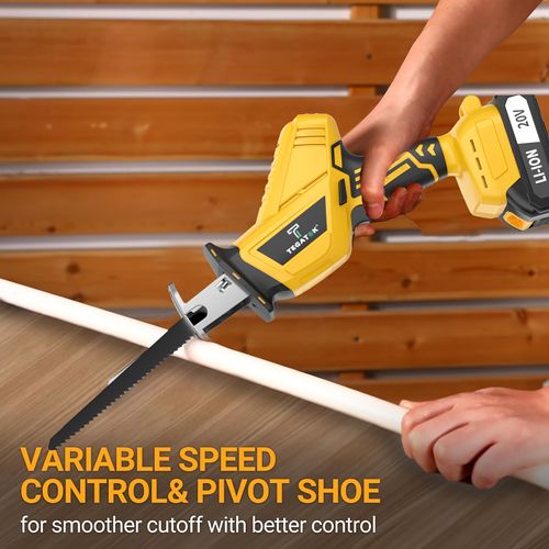 Newly Upgraded Cordless Electric Reciprocating Saw, Handheld Saw with 2 Batteries, Replaceable Saw Blades, Equipped with Toolbox, Multi-functional Cutting Tool