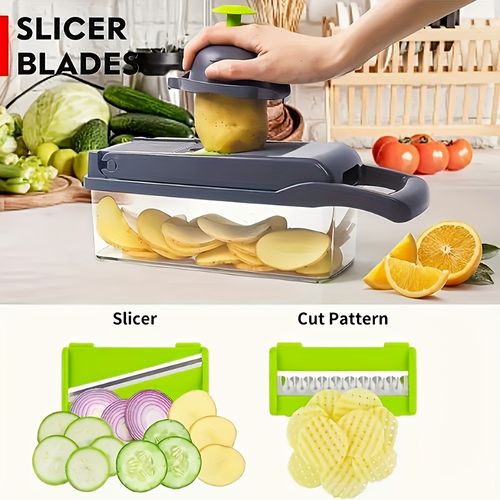 16 in 1Multifunctional Vegetable Cutter fast slice shred chop easy home kitchen tool