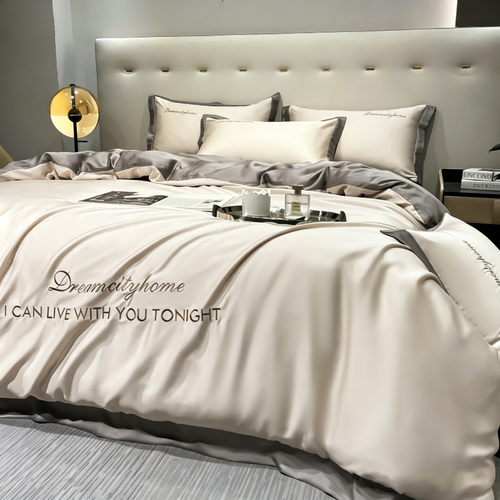 Luxury Summer Ice Silk Bedding Set Comfort Skin Friendly Bed Sheet 220x240cm