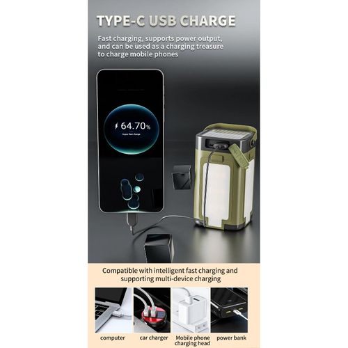 Multifunctional Outdoor Four-leaf Folding Camping Lamp