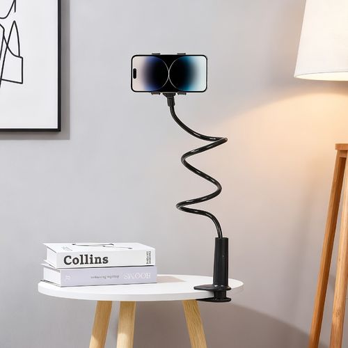 360-Degree Universal Hose Phone Holder, Lazy Bracket, Stable Anti-Shake, Adjustable Angle, Clip-on Bracket for Desk and Bedside, Holiday Gift