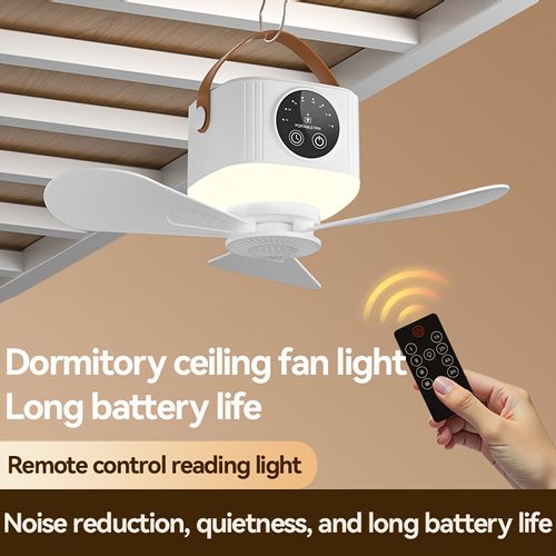 Portable Mini Hanging Fan Quiet Strong Airflow USB With Night Light Ideal For Dorm Camping Household Scenarios