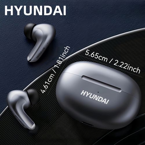 Hyundai 2026 wireless earbuds low latency sound isolation microphone long battery daily gaming sports music