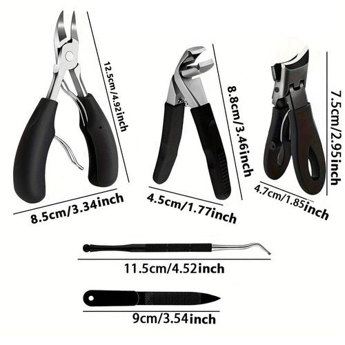 Nail clipper set including nail cutters, nail powder die-cast nail clippers and manicure clippers