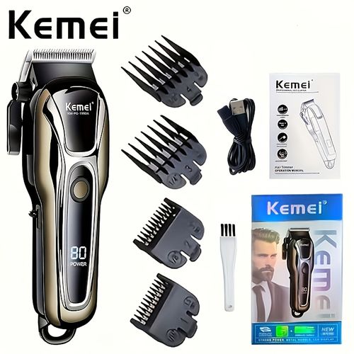 KM-PG1990A men trimmer professional cordless cutting shaving clipper