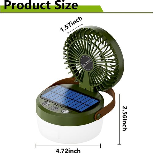 Solar Camping Light with Fan