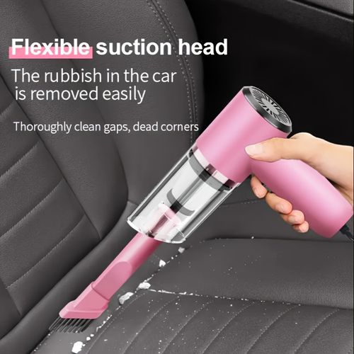 Car vacuum cleaner for both car and home use, high power, portable handheld design, strong suction power, suitable for car interior cleaning