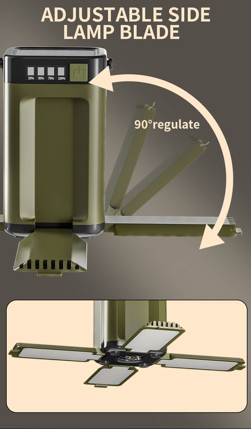Multifunctional Outdoor Four-leaf Folding Camping Lamp