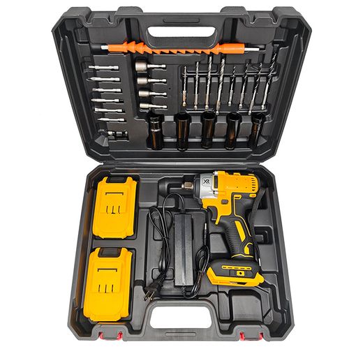 DW Brushless Cordless Impact Wrench Lithium Ion Powered Strong Torque For Construction And Car Maintenance Includes Sockets