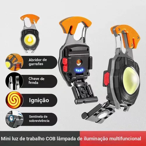 Multifunção chaveiro magnético aspiração luz