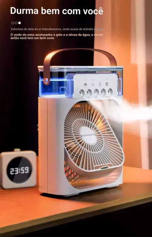 Refrigerador de ar compacto com função