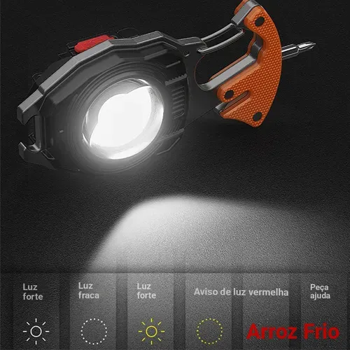 Multifunção chaveiro magnético aspiração luz