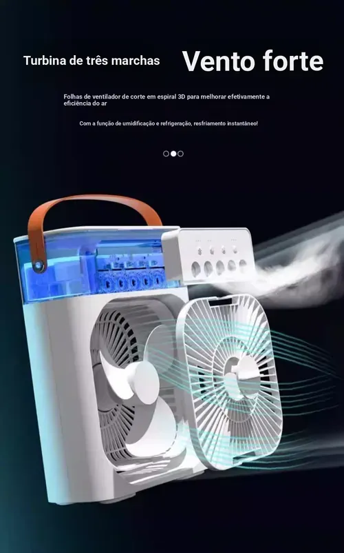 Refrigerador de ar compacto com função