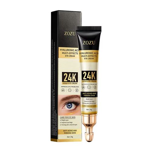 Oferta por tempo limitado: Compre um e leve outro grátis Creme para Olhos com Ouro 24K, Antirrugas, Ácido Hialurônico, Hidratante, Suavizante e Reparador para Olheiras. Contém Cafeína e Efeito Lifting.💖