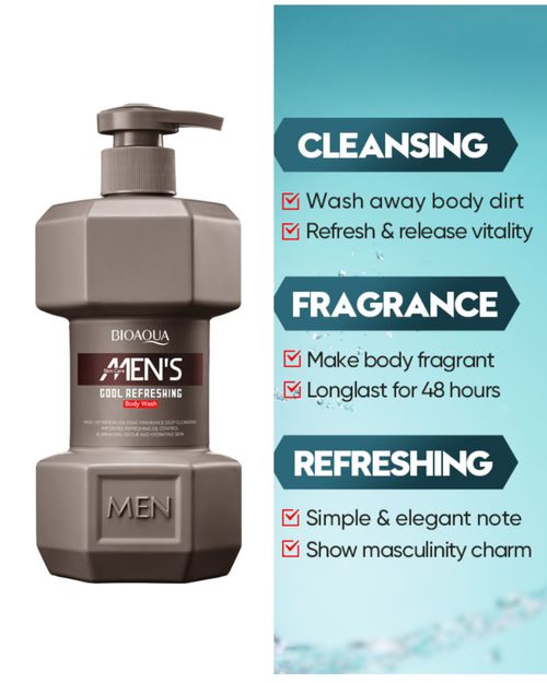 Sabonete líquido corporal masculino SADOER Private Label com fragrância refrescante Oceans, para limpeza profunda, clareamento e hidratação da pele.