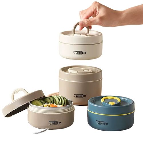 Lancheira de isolamento em aço inoxidável 304, balde de isolamento selado à prova de fugas, lancheira multicamada para crianças e estudantes, caixa de arroz