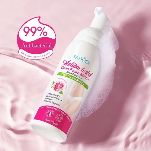 Oferta por tempo limitado: Compre um e leve outro gratis   SADOER Mousse de limpeza antibacteriana de alta qualidade, suave e não irritante para cuidados pessoais femininos.