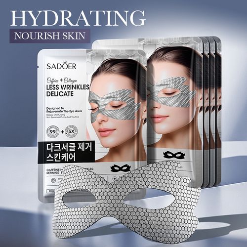 Máscara para Olhos SADOER Honeycomb em Gel para Cuidado dos Olhos com Cafeína, Polipeptídeos, Colágeno e Mel. Remove Olheiras, Antirrugas e Protege a Área dos Olhos durante o Sono.