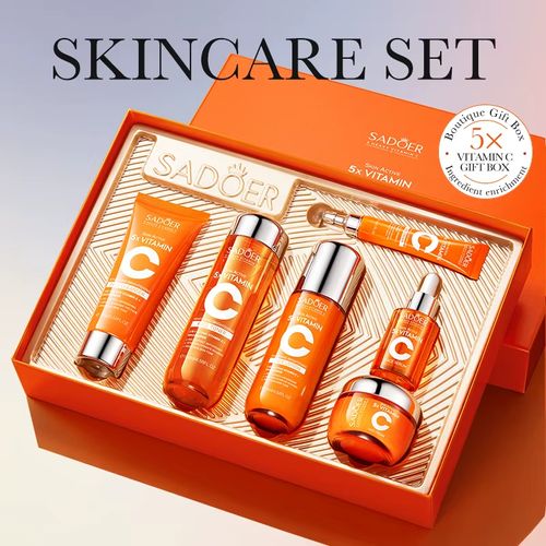 Oferta por tempo limitado: Compre um e leve outro gratis  Kit de Beleza Reparador Multiefeito SADOER OEM Private Label Coreano com Vitamina C para Clareamento e Iluminação da Pele