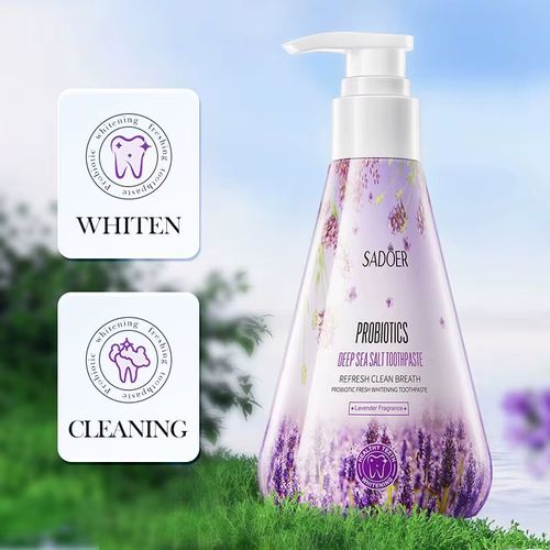 Oferta por tempo limitado: Compre um e leve outro gratis  Creme dental probiótico de lavanda SADOER, refrescante, clareador, para limpeza básica, com menta coreana, para higiene bucal, à base de ervas, mais vendido para casa
