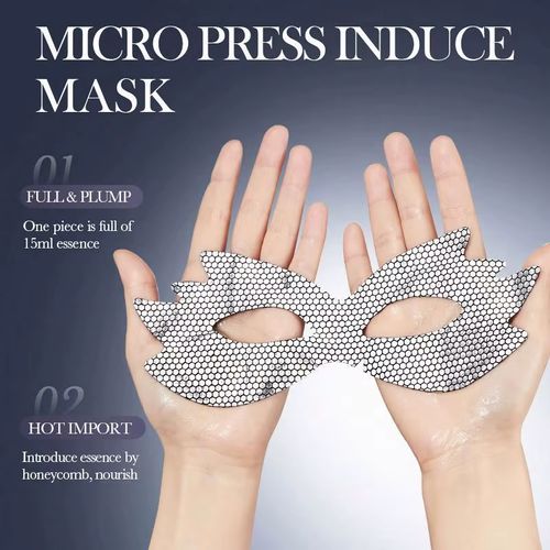 Máscara para Olhos SADOER Honeycomb em Gel para Cuidado dos Olhos com Cafeína, Polipeptídeos, Colágeno e Mel. Remove Olheiras, Antirrugas e Protege a Área dos Olhos durante o Sono.