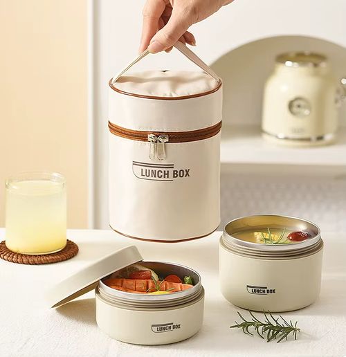 Lancheira de isolamento em aço inoxidável 304, balde de isolamento selado à prova de fugas, lancheira multicamada para crianças e estudantes, caixa de arroz