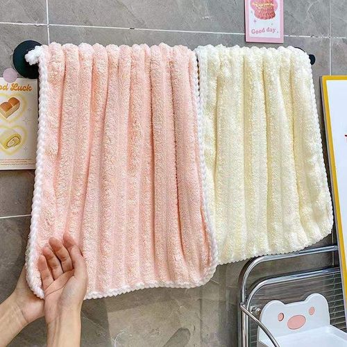 Coral velvet towel