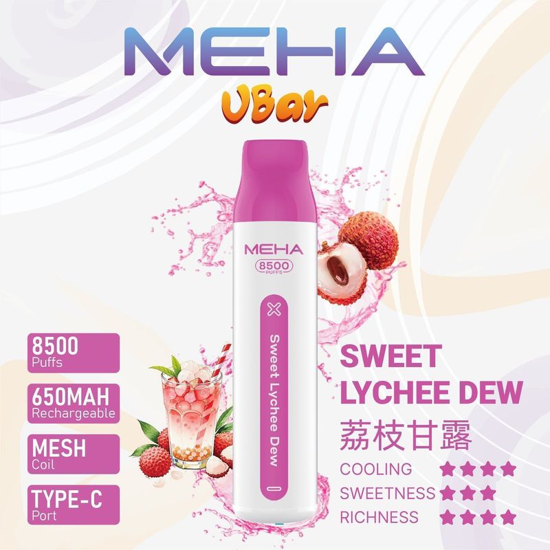 MEHA拋棄式電子煙 魅嗨8500口 輕薄便攜設計 隨身設備推薦
