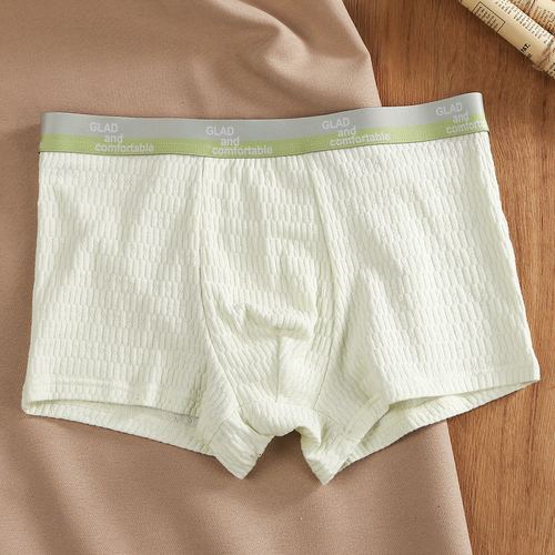 Seamless Men's Boxer Briefs Cotton Underwear Boxer Briefs for Men Comfortable Men's Cotton Shorts Underwear, Color: Light