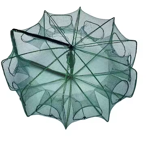 High Quality 16 Hole Polygonal Shrimp Cage Folding Fish Lobster Shrimp Farming Trapper