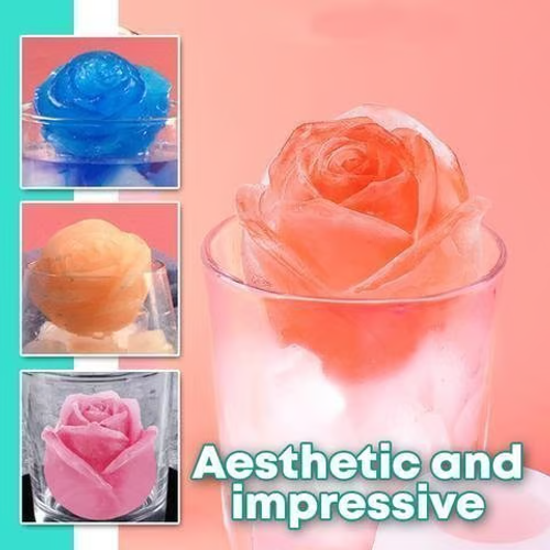 3D Rose Shape Ice Cube Mold🌹Party Cocktail Goodies（3 pack）