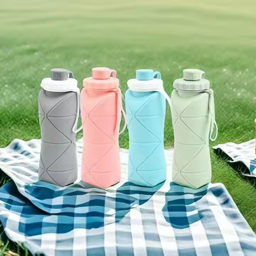 Travel portable leak-proof foldable water bottle