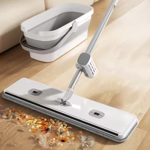 Wholesale Hand Free Flat Squeeze Mop Magic Self Wringing Super Absorbent Flat with Bucket