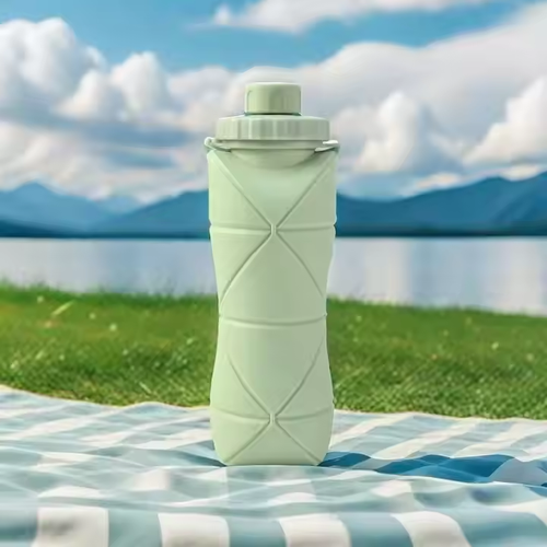 Travel portable leak-proof foldable water bottle
