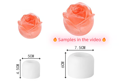 3D Rose Shape Ice Cube Mold🌹Party Cocktail Goodies（3 pack）
