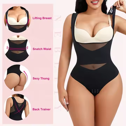 Large size thin waist arm lifting corset tight belly lifting chest shaping triangle one-piece corset