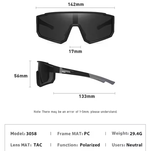 Hot sale in 2025 Fashion one-piece polarized red mirror refractive outdoor cycling sports sunglasses for men