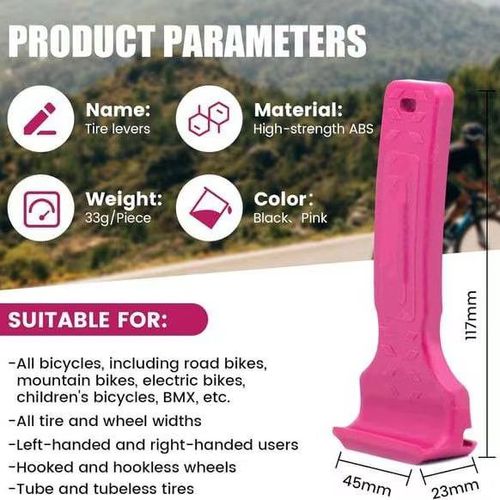 2-in-1+Bicycle+Tyre+Lever+Crowbar Road Bike Tire Repair Lever