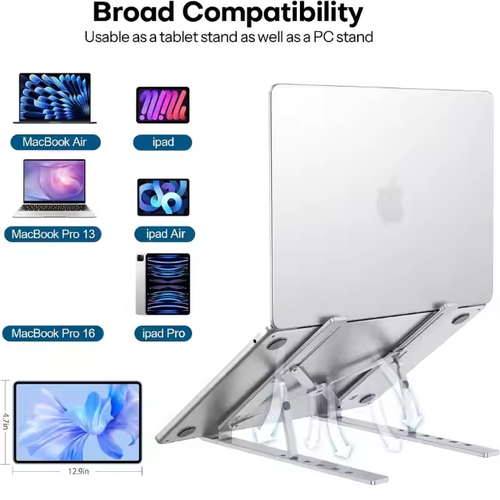 Hot Sale Factory Price Foldable Plastic Cooling Laptop Stand Tablet Pc Holder for 9-15 Inch Laptop