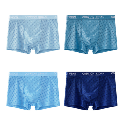 Men's boxer briefs, ice silk mesh, 4 pack