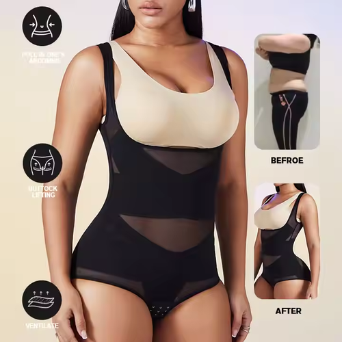 Large size thin waist arm lifting corset tight belly lifting chest shaping triangle one-piece corset