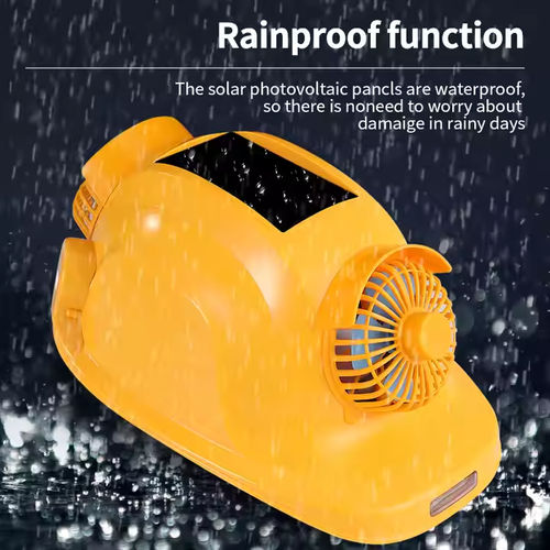 High Quality Solar Fan Hard Hat With LED Lights Construction Summer Outdoor Fan Red Safety Helmet