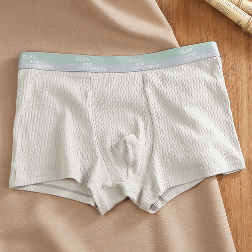Seamless Men's Boxer Briefs Cotton Underwear Boxer Briefs for Men Comfortable Men's Cotton Shorts Underwear, Color: Light