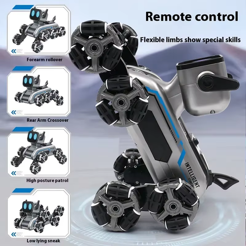 2025 New Outdoor RC Stunt Car Toy Dog Model with Light-Up Effect and Music Includes Remote Controller Charger USB Cable