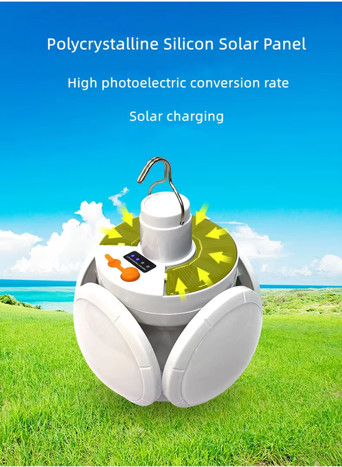 Solar Charging Camping Light Multifunctional Portable Rechargeable Pold Light