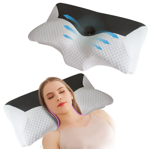 Super 3D Ergonomic Orthopedic Zero Pressure Cervical Memory Foam Pillow for Sleeping Orthopedic