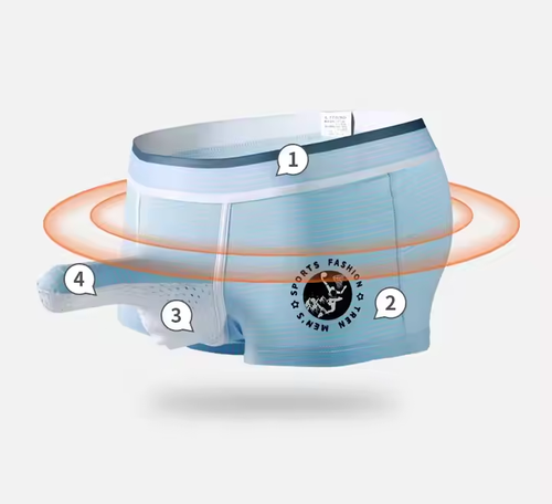 Men's Underwear Elephant Dry Pants Breathable Fashion Striped Separate Pocket Boxer Shorts, Color: Black