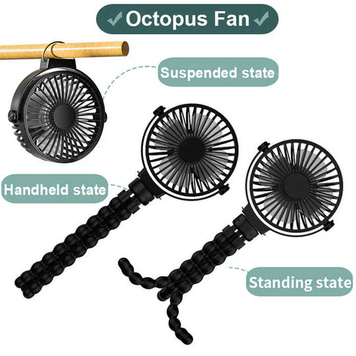 Stroller Octopus Fan White