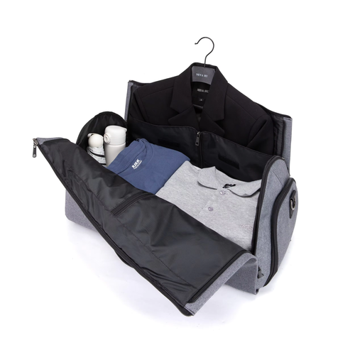 High Quality Lightweight Multifunctional Foldable Garment Travel Bag Expandable for Business Trips & Fashionable Vacations（Color: dark blue）